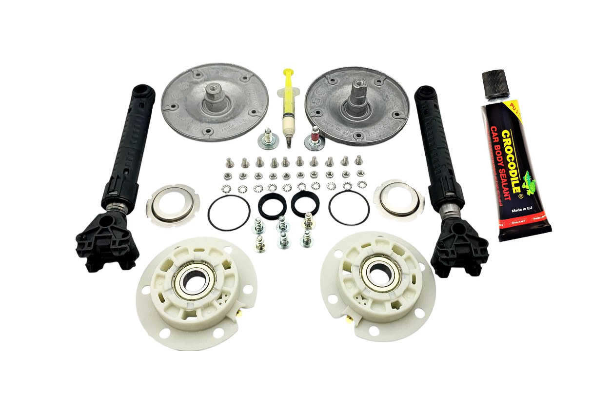 Фланці та супорти (оригінал) з амортизаторами + герметик для пральних машин з вертикальним завантаженням Whirlpool, фото 1