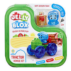 Сенсорний м'який конструктор Jelly Blox Tractor vehicle set - Барвистий трактор 932945