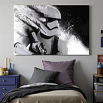 Картина «Star Wars Stormtrooper» Зоряні війни Штурмовик Друк на полотні Подарунок для фаната 60х40 см, фото 3