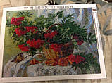 Картина для малювання камінням Diamond painting Алмазна вишивка "Рябина червона" , фото 5