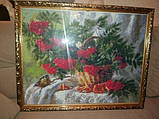Картина для малювання камінням Diamond painting Алмазна вишивка "Рябина червона" , фото 4
