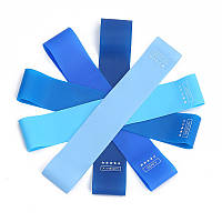 Набір гумок для фітнесу 10355 5 предметів сині з блакитним