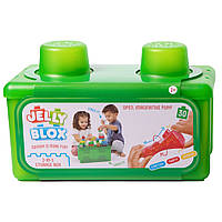 Сенсорный мягкий конструктор Jelly Blox - В кейсе 2 в 1: строй-складывай 30 деталей 931693