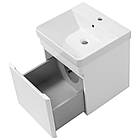 Тумба навісна ЮВВІС Vivace ТП-1 біла глянцева з умивальником Vivace 50 см, фото 2