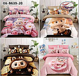 Фланелева полуторна постільна білизна/Комплект постільної білизни/припочинна білизна, фото 2