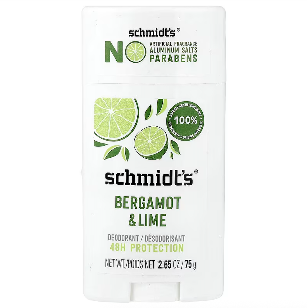 Schmidt's,дезодорант, бергамот і лайм, 75 г, фото 1