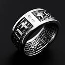 Срібне кільце оберіг Спаси і Збережи. Чорнене срібло 925 розмір 21, фото 10