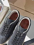 Кросівки чоловічі Loro Piana Tennis Walk Sneaker сірий колір замша якість преміум, фото 9