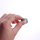 Срібне кільце оберіг Спаси і Збережи. Чорнене срібло 925 розмір 21, фото 9