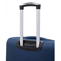 Дорожня тканинна валіза на колесах Bonro Tourist L велика синя з кодовим замком і висувною ручкою, фото 5