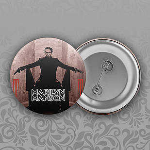 Значок 56 мм Marilyn Manson 006