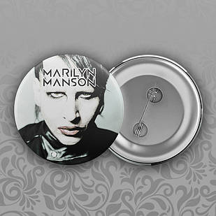Значок 56 мм Marilyn Manson 009