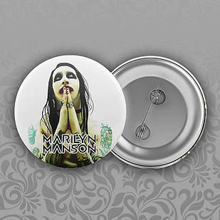 Значок 56 мм Marilyn Manson 012