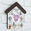 Ключниця будиночок  "Правила нашого дурдому", розмір 18 х 17,9 х 2,7 см, фото 2