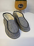 Тапочки з овечої шерсті-"Вишивка"., фото 2