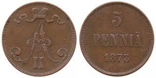 5 пінні 1873, Фінляндія