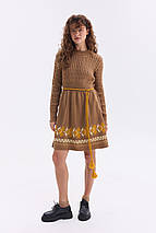 Тепла в'язана сукня "Уляна" (коричневий), фото 2