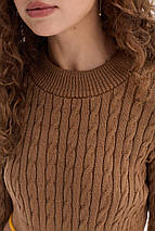 Тепла в'язана сукня "Уляна" (коричневий), фото 5