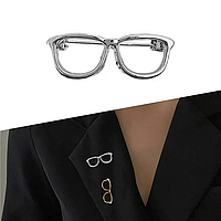 Брошка окуляри шпилька у вигляді прозорих окулярів