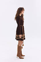 Тепла в'язана сукня "Уляна" (коричневий), фото 4