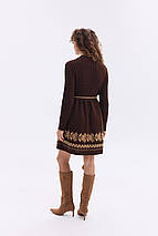 Тепла в'язана сукня "Уляна" (коричневий), фото 5