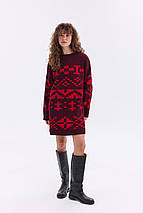 Тепла в'язана сукня "Олена" (бордо, червоний), фото 2
