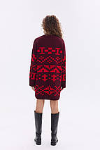 Тепла в'язана сукня "Олена" (бордо, червоний), фото 4