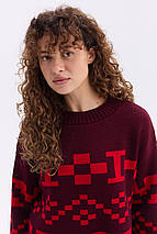 Тепла в'язана сукня "Олена" (бордо, червоний), фото 5