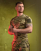 Тактична футболка зсу пікселів, військова футболка потовідвідний піксель, футболка армійська зсу fd915