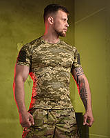 Футболка потовідвідна піксель, тактична футболка зсу coolpass, армійська камуфляжна футболка fd915