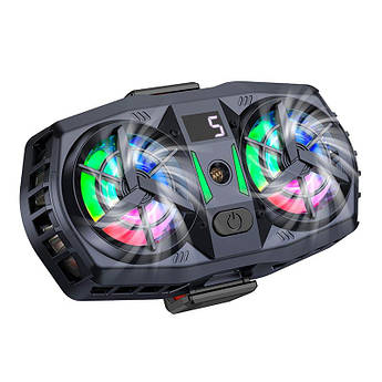 Кулер охолоджувальний Hoco для телефону 4,5-7" з підсвічуванням Mustango GM36