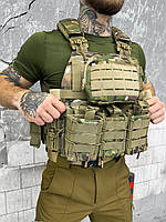 Плитоноска asdag мультикам 25*30, плитоноска тактическая + 7 подсумков, плитоноская разгрузка 4 точки сброса fd915