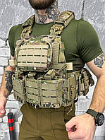 Плитоноска asdag мультикам 25*30, плитоноская разгрузка с подсумками, армейский разгрузочный жилет fd915