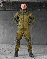 Зимовий тактичний костюм Гірка олива армійський чоловічий теплий форма утеплена на флісі fd915