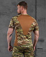 Тактична футболка зсу з липучками, чоловіча футболка мультикам, футболка армейська зсу потовідвідна fd915