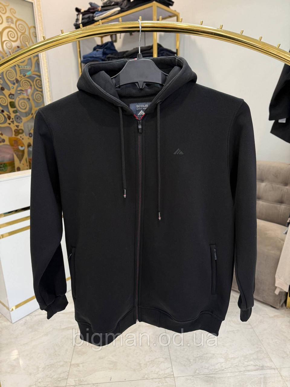 Кофта на флісі СКОУР 5300 (батал) 3-7XL чорний