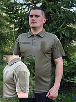 Тактична футболка поло НГУ, муская футболка поло олива 40-62р, армійське поло олива з шевронами fd915