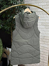 Стильна жіноча жилетка на синтепоні 100, тканина "Плащівка" 44, 46, 48, 50, 52 розмір 44, фото 2