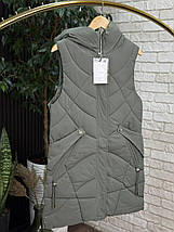 Стильна жіноча жилетка на синтепоні 100, тканина "Плащівка" 44, 46, 48, 50, 52 розмір 44, фото 4