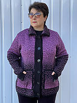 Жіноча кофта на ґудзиках великого розміру (з 54 по 62 розмір)