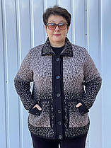 Жіноча в'язана кофта на ґудзиках (з 52 по 62 розміри)