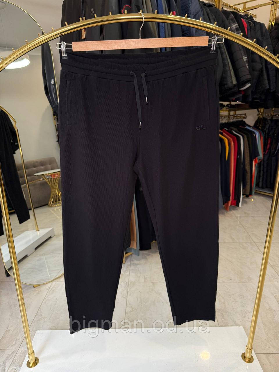 Чоловічі спортивні штани La Vita 2512 (батал) 3-7XL чорні прямі