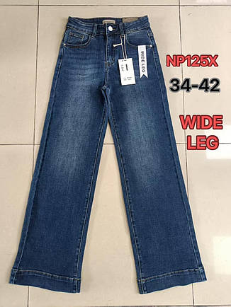 Джинси труби у темно-синьому кольорі з високою посадкою розмір 28-32, фото 3