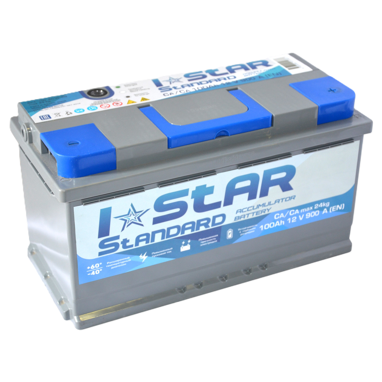 Акумулятор автомобільний 100А·год (-/+) I STAR АКБ 353x175x190, фото 1