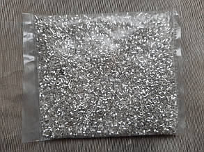 Стопери, фіксатори в формі трубочки, колір сріблястий, 2х2,5 мм 10000 штук