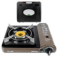 Газова плита туристична Tribe Universal з перехідником на великий балон, в кейсі