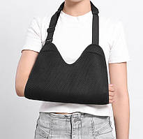 Універсальний бандаж для фіксації руки та плеча, дихаючий, регульований Чорний