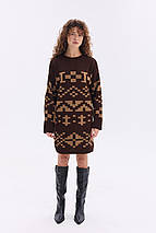 Тепла в'язана сукня "Олена" (шоколад, карамель), фото 2