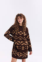 Тепла в'язана сукня "Олена" (шоколад, карамель), фото 5