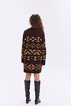Тепла в'язана сукня "Олена" (шоколад, карамель), фото 3